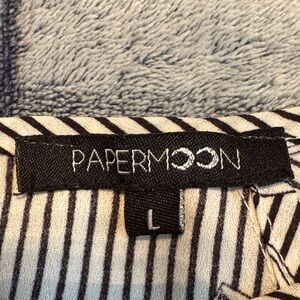 Papermoon Black and White Striped and Floral Blouse